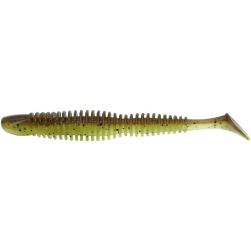 Силікон рибальський Reins Bubbling Shad 4" B08 Green Pumpkin Chart Melon (6 шт/уп.) (1552.08.44)