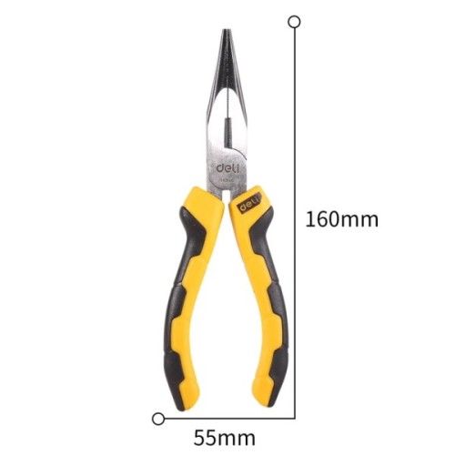 Плоскогубці Deli з довгим носом #6 (EDL2106)
