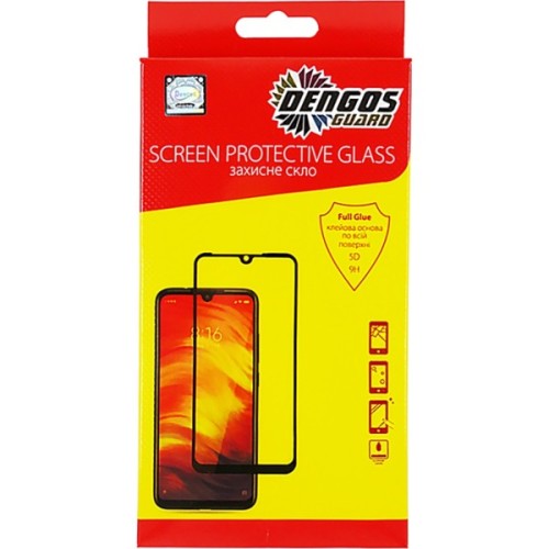 Скло захисне Dengos Full Glue POCO M8 5G Black (TGFG-428)