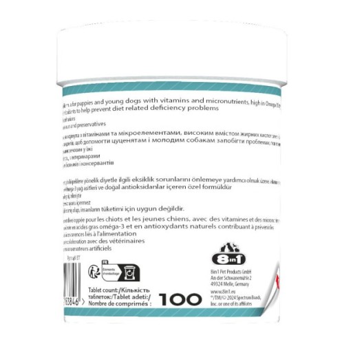 Вітаміни для собак 8in1 Excel Multi Vitamin Puppy мультивітамін 100 шт (4048422183846)