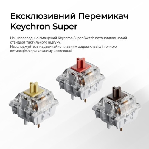 Клавіатура Keychron K10 Max Keychron Super Banana Switch RGB UA Black (K10M-H4-UA)