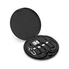 Дата кабель USB charging cable set Treasure box 0.2m 60w black Voltronic (Data Cable Set/60B)
