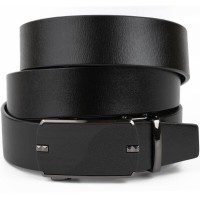 Ремінь Vintage Чоловічий з матовою чорною вставкою на пряжці Чорний (20319)