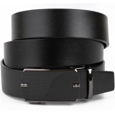 Ремінь Vintage Чоловічий з матовою чорною вставкою на пряжці Чорний (20319)