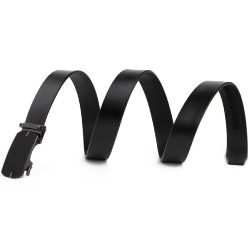 Ремінь Vintage Чоловічий з матовою чорною вставкою на пряжці Чорний (20319)