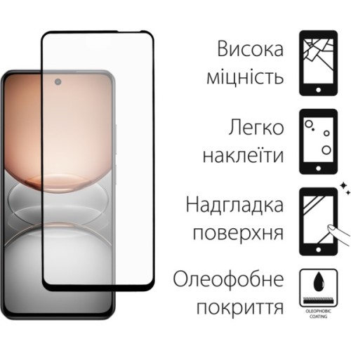 Скло захисне Dengos Full Glue Realme C75 Black (TGFG-401)