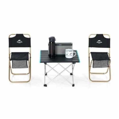 Туристичний стіл Naturehike NH19Z008-Z, алюміній, Розмір S, чорний (6927595737309)