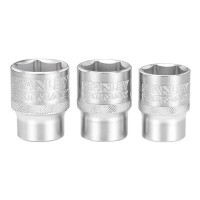 Набір торцевих головок Stanley торцевих 1/2" Maxi Drive, з шестигранним профілем, 3 шт: 21, 22, 24 мм. (FMMT17095-0)