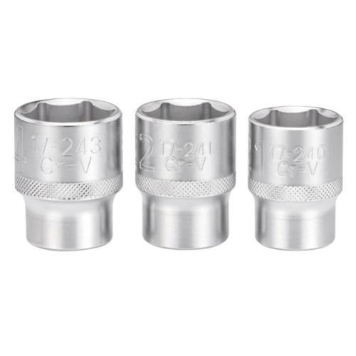 Набір торцевих головок Stanley торцевих 1/2" Maxi Drive, з шестигранним профілем, 3 шт: 21, 22, 24 мм. (FMMT17095-0)