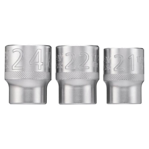 Набір торцевих головок Stanley торцевих 1/2" Maxi Drive, з шестигранним профілем, 3 шт: 21, 22, 24 мм. (FMMT17095-0)