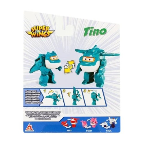 Фігурка Super Wings трансформер Transforming Тіно (Tino), 10 см (EU780623)