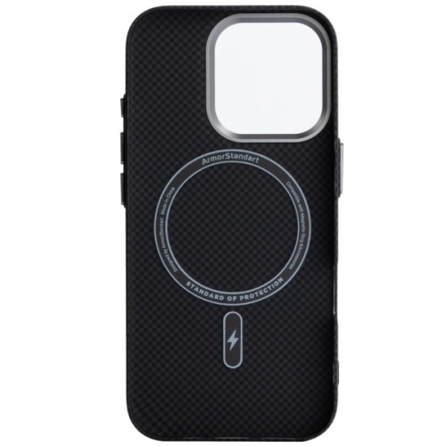 Чохол до мобільного телефона Armorstandart LikeCarbon2 MagCase Apple iPhone 15 Pro Kevlar Black (ARM88589)