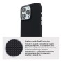 Чохол до мобільного телефона Armorstandart LikeCarbon2 MagCase Apple iPhone 15 Pro Kevlar Black (ARM88589)