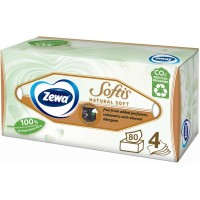 Серветки косметичні Zewa Softis Natural Soft 80 шт. (7322541351414)