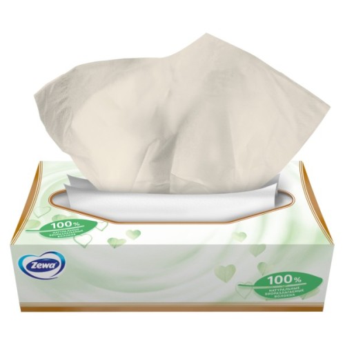 Серветки косметичні Zewa Softis Natural Soft 80 шт. (7322541351414)