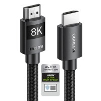 Кабель мультимедійний HDMI M to HDMI M 10.0m 8K60Hz 48Gbps braided Ugreen (95966)