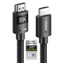 Кабель мультимедійний HDMI M to HDMI M 10.0m 8K60Hz 48Gbps braided Ugreen (95966)