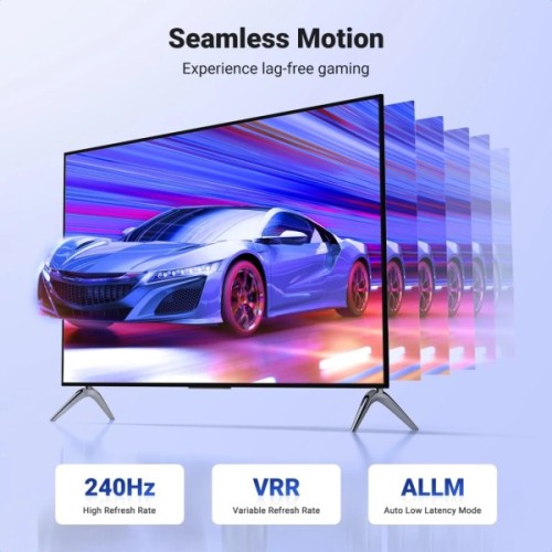 Кабель мультимедійний HDMI M to HDMI M 10.0m 8K60Hz 48Gbps braided Ugreen (95966)