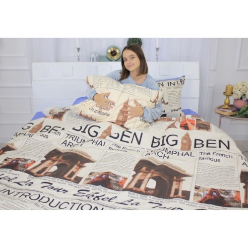 Постільна білизна MirSon Бязь 17-0536 Big Ben 220х240 (2200003791648)