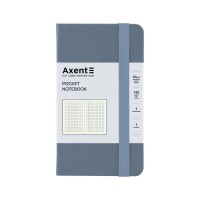 Книга записна Axent Partner 95x140 мм, 96 аркушів, клітинка, сіра (8301-62-A)