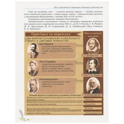 Підручник Зарубіжна література. 10 клас. Рівень стандарту - М.В. Коновалова, В.В.Паращич, Г.Є. Фефілова Ранок (9786170943309)