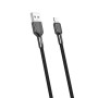 Дата кабель USB 2.0 AM to Lightning 1.0m 2.4A black XO (NB182-L-1-BK)