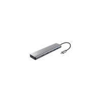 Концентратор Trust USB-C 7-in1 2xUSB-А 3.2/2xUSB-С/2xHDMI/DP aluminiu 0.16m grey (25661_TRUST)