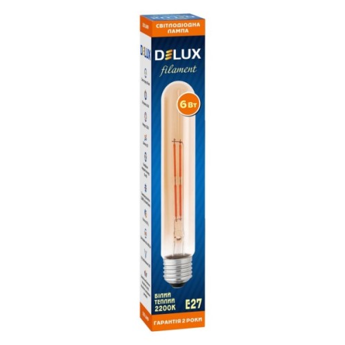 Лампочка Delux LR-39 6Вт E27 2200К T30 amber_filament (90018154)