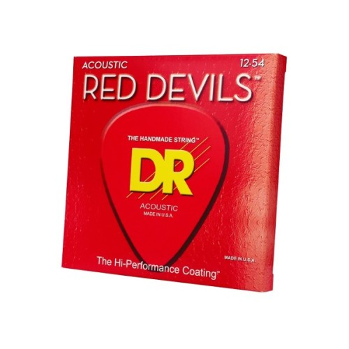 Струни для гітари DR Strings RED DEVILS Acoustic - Light (12-54) (RDA-12)