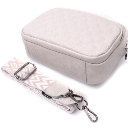 Сумка Vintage З натуральної шкіри Біла (22633)