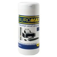Серветки Buromax Wet wipes for OFFICE Equipment 100pcs, tube (BM.0801)