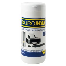 Серветки Buromax Wet wipes for OFFICE Equipment 100pcs, tube (BM.0801)