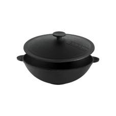 Сковорода Brizoll чавунна WOK з чавунною кришкою 4,7 л 300х103 мм (W30-1)