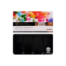 Акварельні фарби MUNGYO Gallery 48 кольорів в напівкюветах металевий пенал (8804819109488)