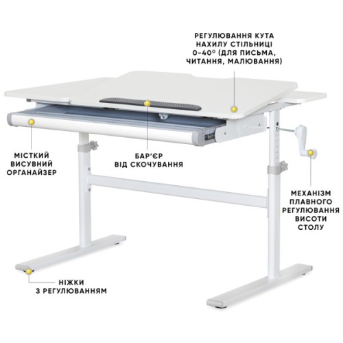 Парта Evo-kids TH-220 Grey (TH-220 W/G)