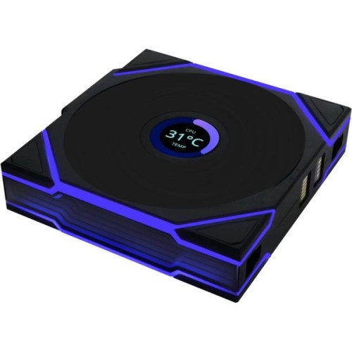 Кулер до корпусу Lian Li UNI Fan TL WIRELESS LCD 120-3, Black (G99.12TLLCD1W3B.00)
