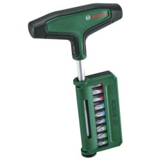 Викрутка Bosch для біт, Т-подібне руків'я, 19 насадок, 100mm, сталь CrV (1.600.A03.9J3)