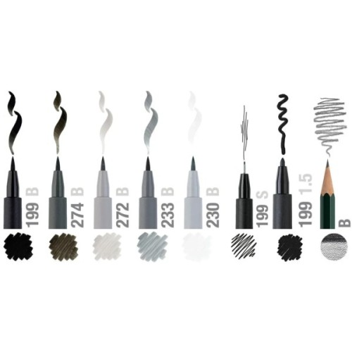 Лайнер Faber-Castell набір капілярних ручок Pitt Artist Pens Starter Set Hand Lettering 9 предметів (27372)