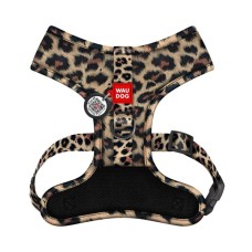 Шлея для собак WAUDOG Mesh дихаюча з QR адресником "Леопард" S (233-4066)