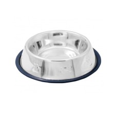 Посуд для собак Swastik Industries Миска металева на гумі з кісткою 1 л (2700000021996)