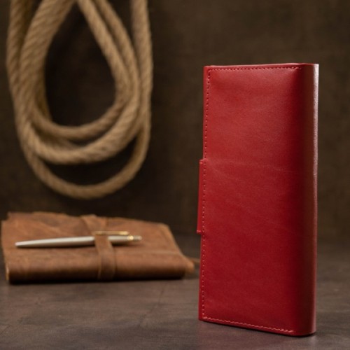 Гаманець Grande Pelle У три складання Червоний (11564)