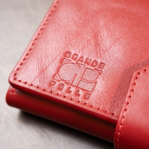 Гаманець Grande Pelle У три складання Червоний (11564)