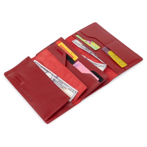 Гаманець Grande Pelle У три складання Червоний (11564)