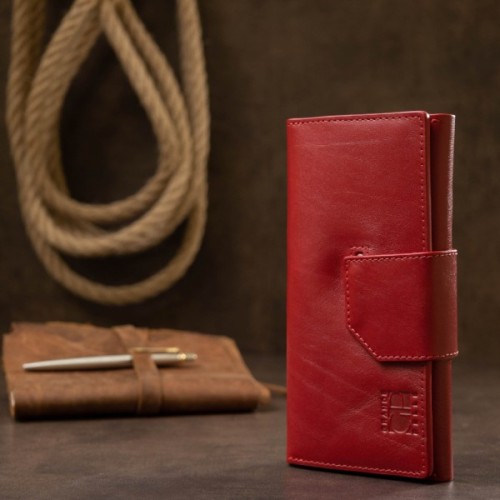 Гаманець Grande Pelle У три складання Червоний (11564)