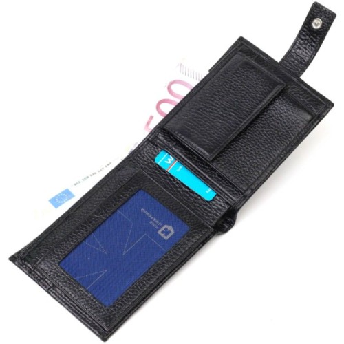 Гаманець Bond Accessories З натуральної шкіри Чорний (22042)