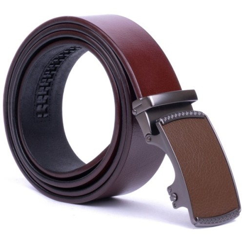 Ремінь Vintage Чоловічий з пряжкою-автомат Коричневий (20339)