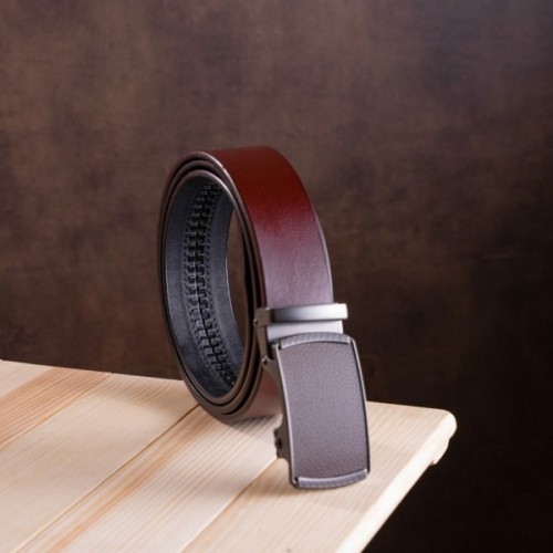 Ремінь Vintage Чоловічий з пряжкою-автомат Коричневий (20339)