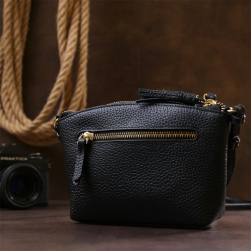 Сумка Vintage Жіноча шкіряна Чорна (20488)