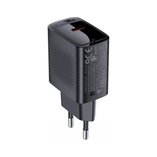 Зарядний пристрій Acefast USB-C 20W + Type-C cable A82 Fast Charger Black (6974316280057)