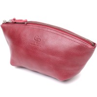 Косметичка Grande Pelle Шкіряна Бордова (16792)